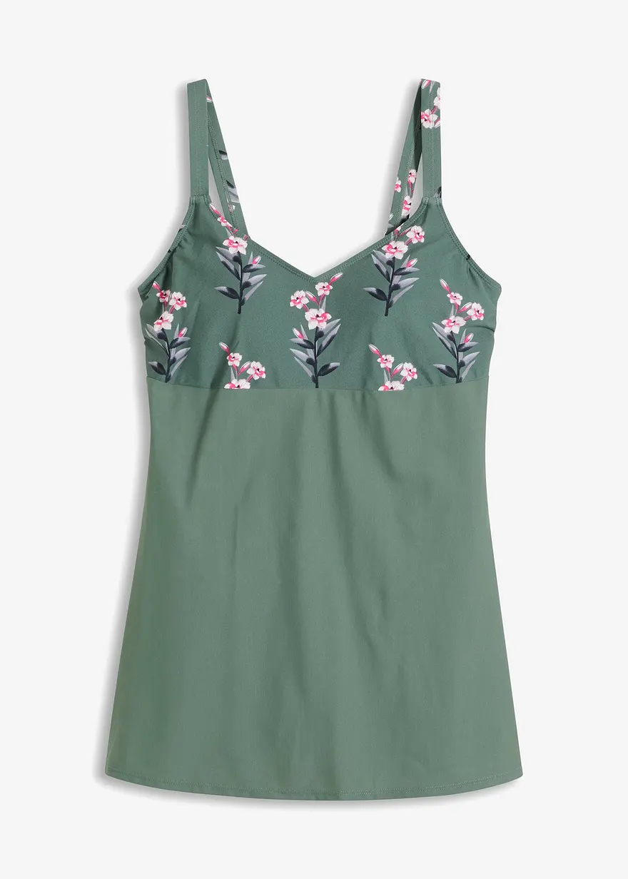 Bonprix Sehr Elegantes Badekleid Mit Integriertem Badeanzug - Grün