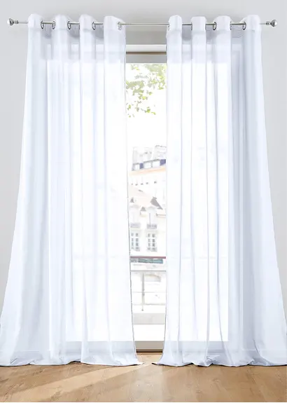 bonprix Sehr feinfädige Batist-Gardinenschal mit weichem Touch