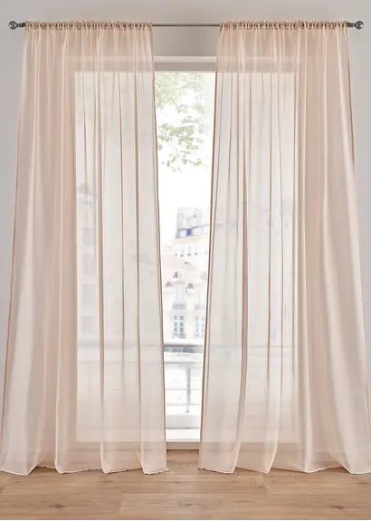 bonprix Sehr feinfädige Batist-Gardinenschal mit weichem Touch