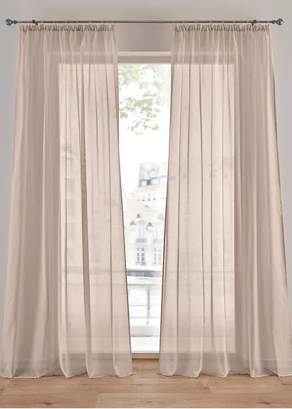 bonprix Sehr feinfädige Batist-Gardinenschal mit weichem Touch