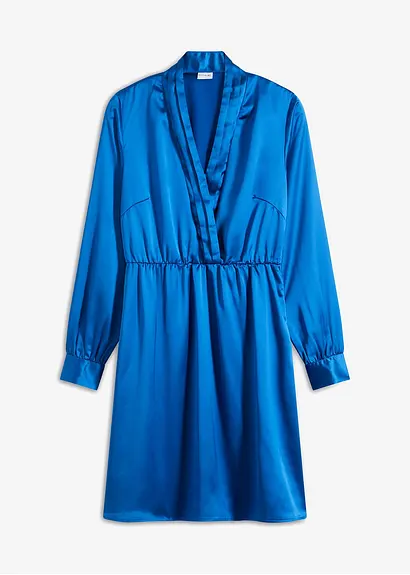 bonprix Sexy Kleid aus glänzendem Material - blau - Damen