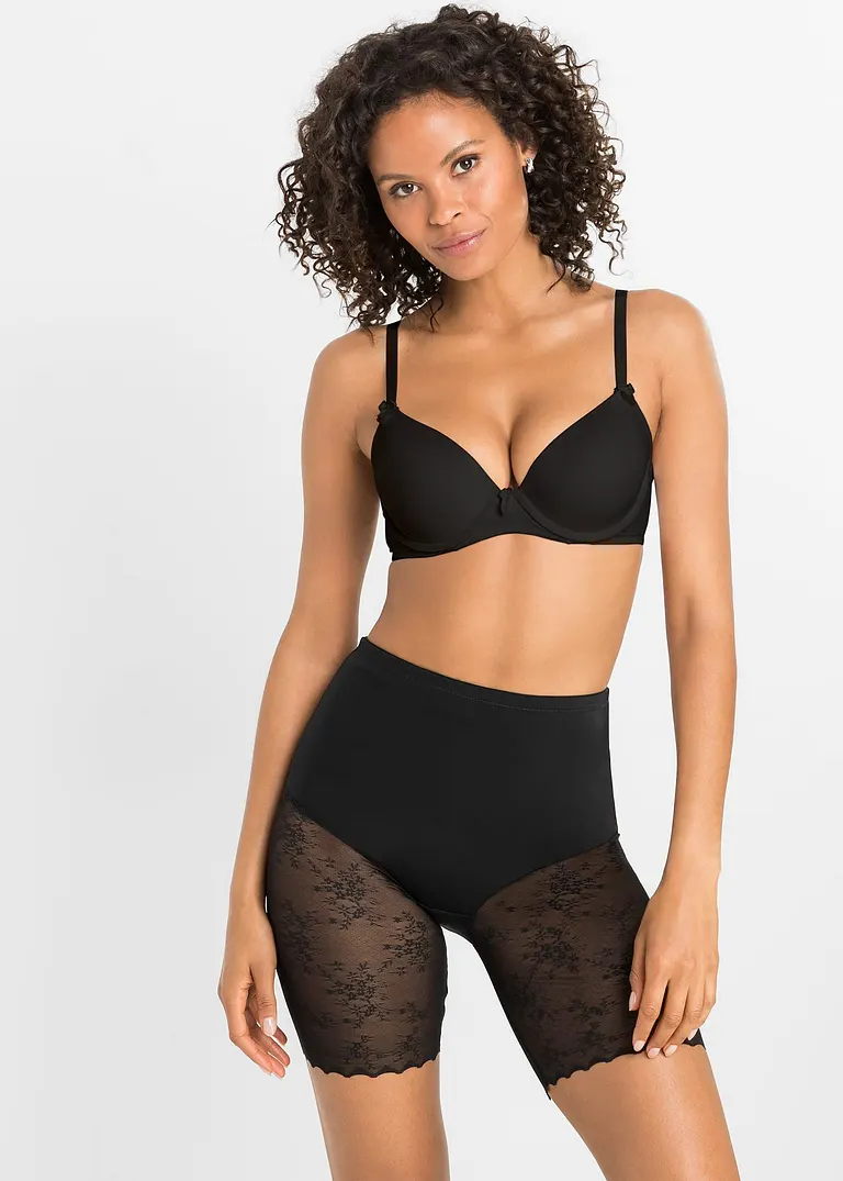 Bonprix Shape Hose Mit Spitze Und Mittlerer Formkraft - Schwarz