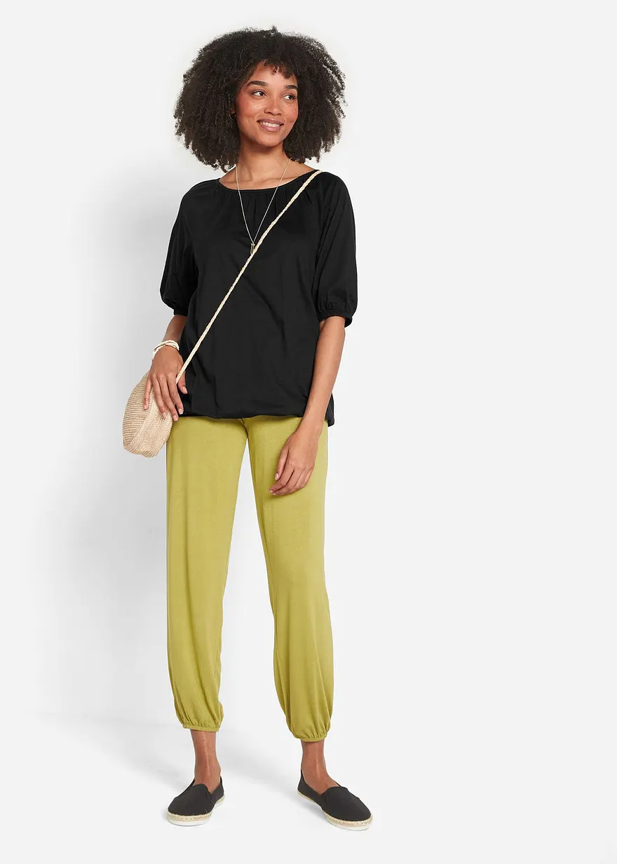 Bonprix Shirt Aus Bio-Baumwolle Mit Komfortablem Gummizug An Den Ärmeln