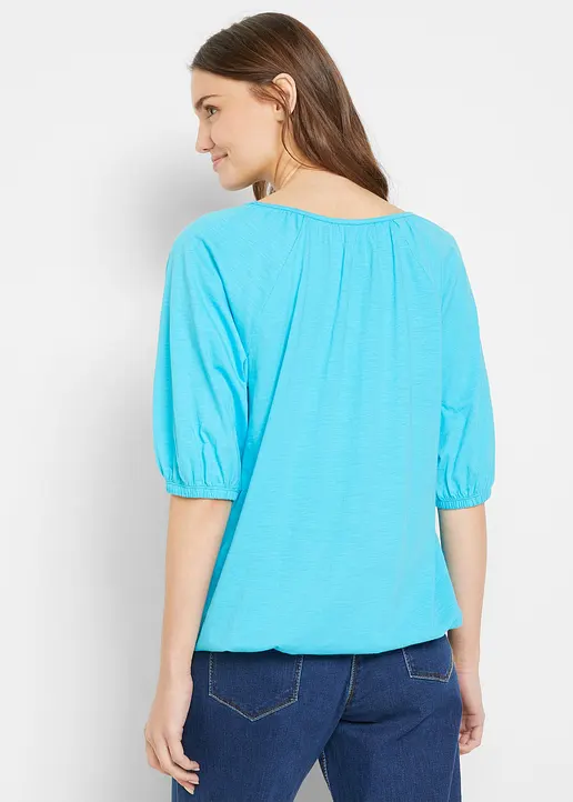 Bonprix Shirt Aus Bio-Baumwolle Mit Komfortablem Gummizug An Den Ärmeln