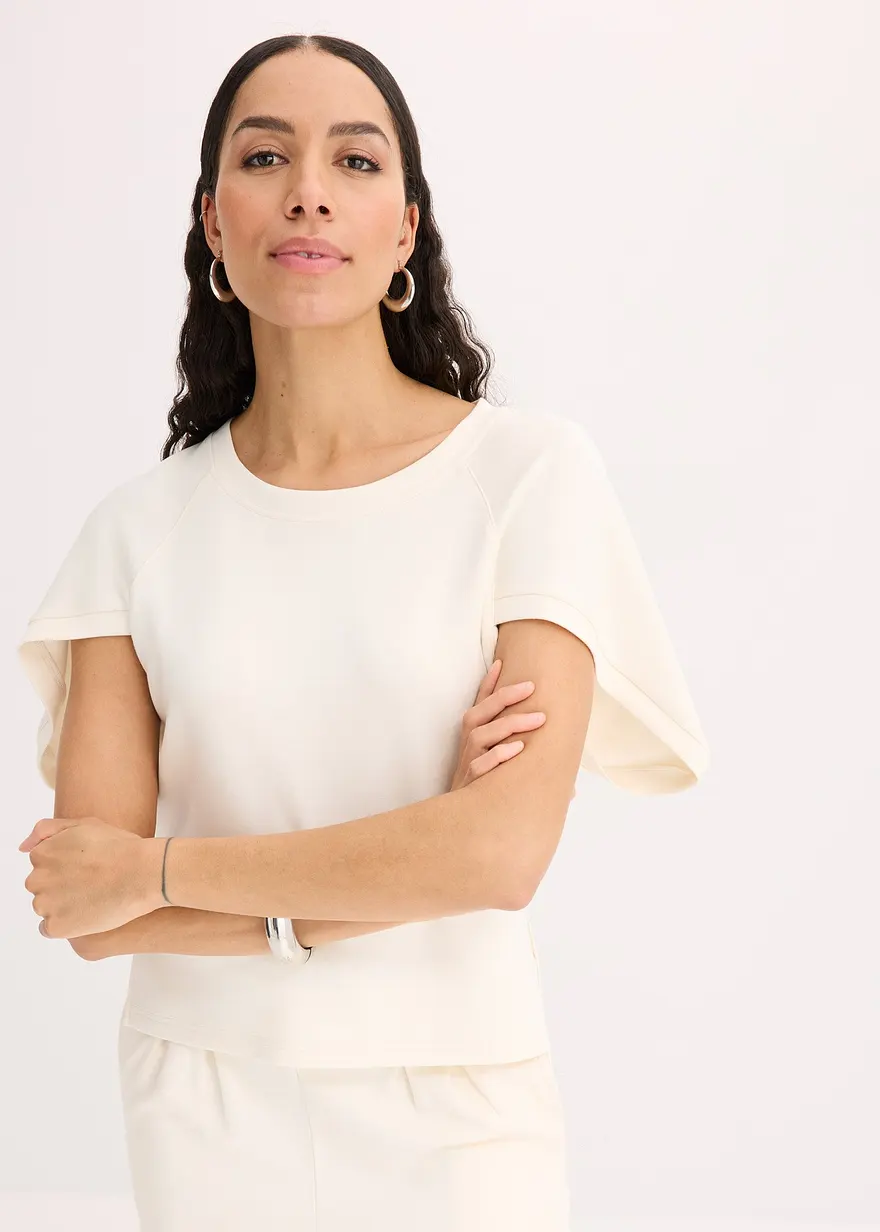 Bonprix Shirt In Lockerer Passform Mit Kurzen Assymetrischem Ärmeleinsätzen