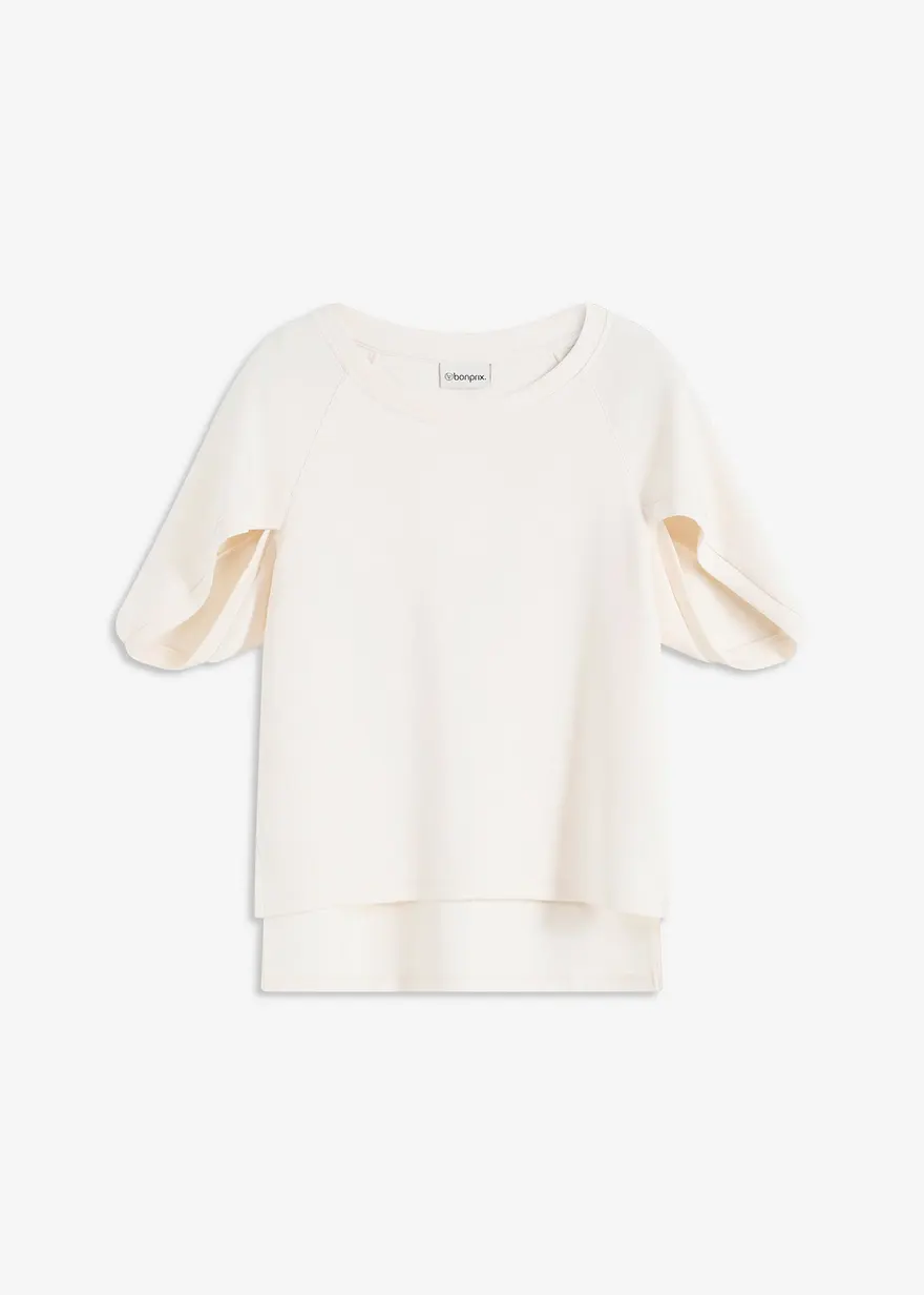 bonprix Shirt in lockerer Passform mit kurzen assymetrischem Ärmeleinsätzen