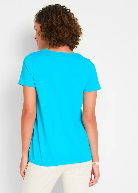 Bonprix Shirt Mit Elastischem Gummibund Am Saum Und Rundhalsausschnitt