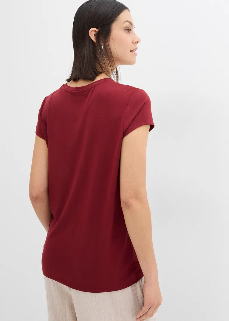 Bonprix Shirt Mit Knotendetail Auf Der Vorderseite Rundhalsausschnitt