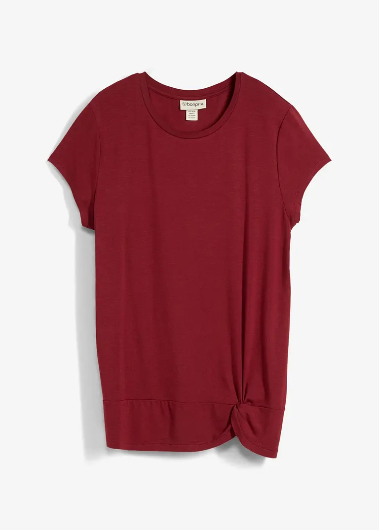 bonprix Shirt mit Knotendetail auf der Vorderseite Rundhalsausschnitt