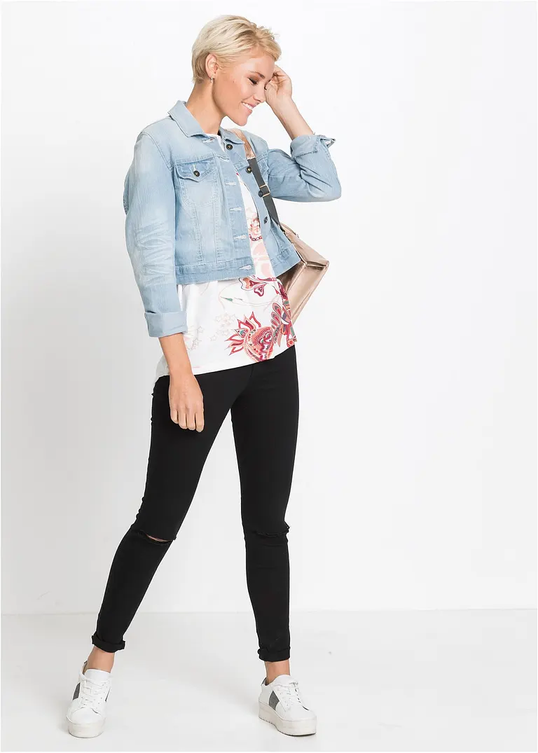 Bonprix Shirt Mit Psychedelischem Print - Weiß - Damen