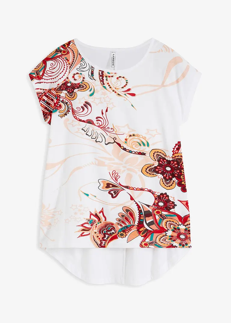 bonprix Shirt mit psychedelischem Print - weiß - Damen