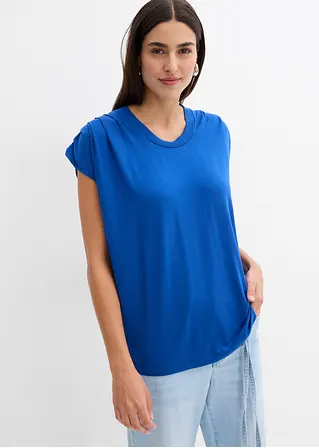 Bonprix Shirt Mit Rundhalsausschnitt In Bequemer Passform - Blau - Damen