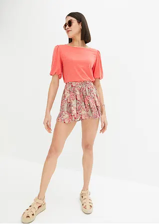 Bonprix Shorts Mit Bindeband Aus Viskose - Beige - Damen