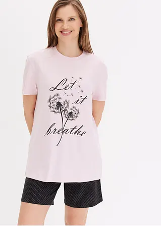 Bonprix Shorty Mit Kurzen Ärmeln Und Schönem Druck - Damen