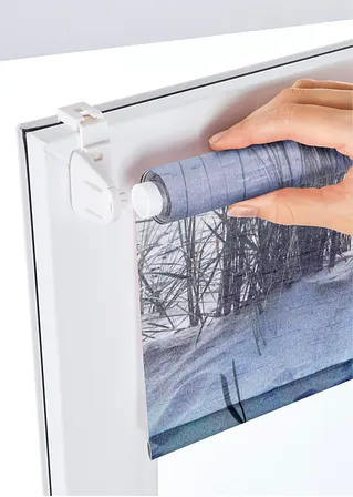 Bonprix Sichtschutzrollo Mit Druck Sonnenuntergang - Beige