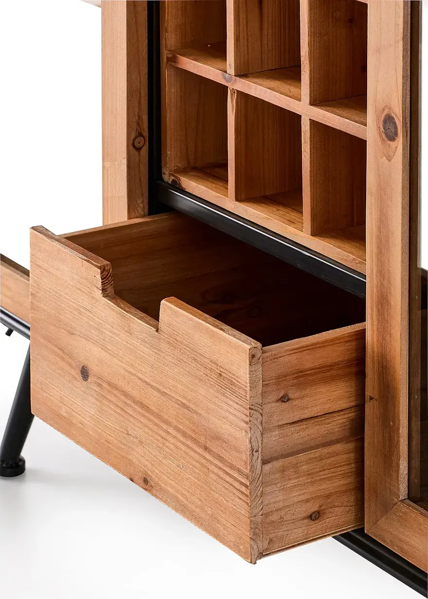 Bonprix Sideboard Mit Bedruckten Glas Schiebetüren - Schwarz Sideboard