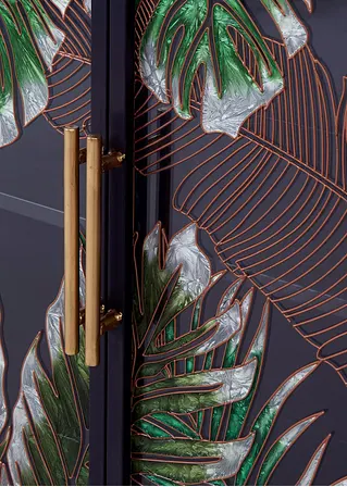 Bonprix Sideboard Mit Handbemalten Glastüren - Beige Sideboard