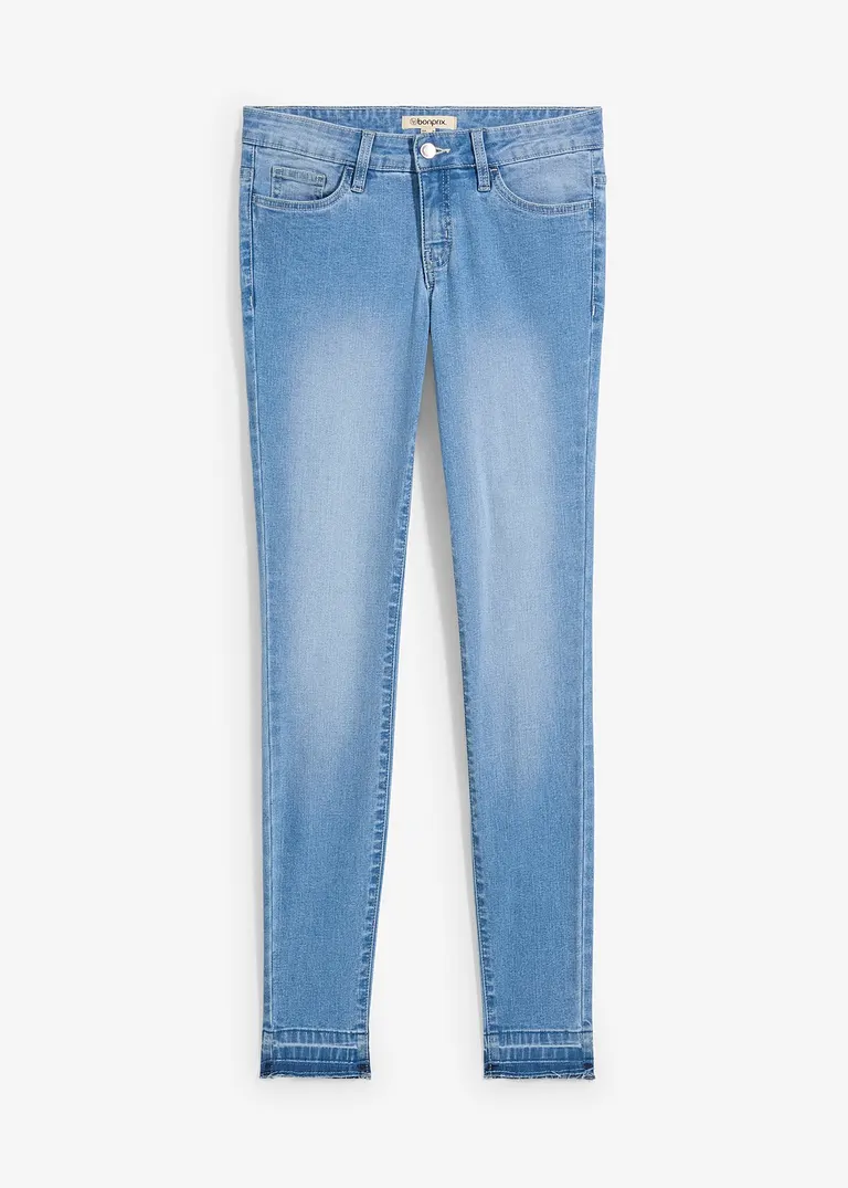 bonprix Skinny Jeans mit mittlerem Bund und Stretch - blau petite