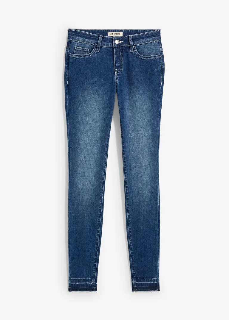 bonprix Skinny Jeans mit mittlerem Bund und Stretch - blau petite