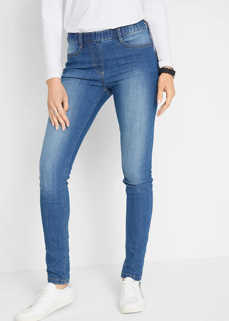 Bonprix Skinny-Jreggings Mit Elastik-Bund Aus Stretch-Qualität Mit Waschung