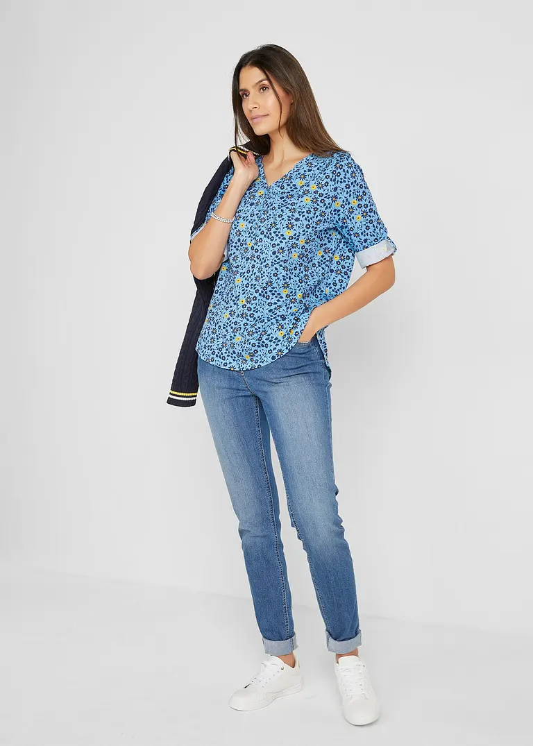 Bonprix Skinny-Jreggings Mit Elastik-Bund Aus Stretch-Qualität Mit Waschung