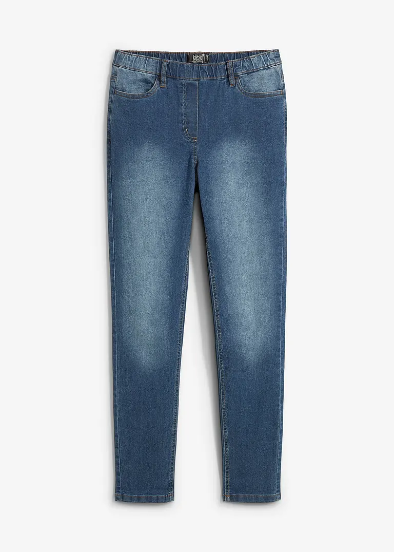 bonprix Skinny-Jreggings mit Elastik-Bund aus Stretch-Qualität mit Waschung