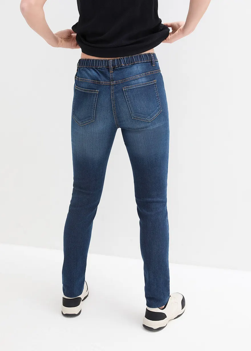 Bonprix Skinny-Jreggings Mit Elastik-Bund Aus Stretch-Qualität Mit Waschung