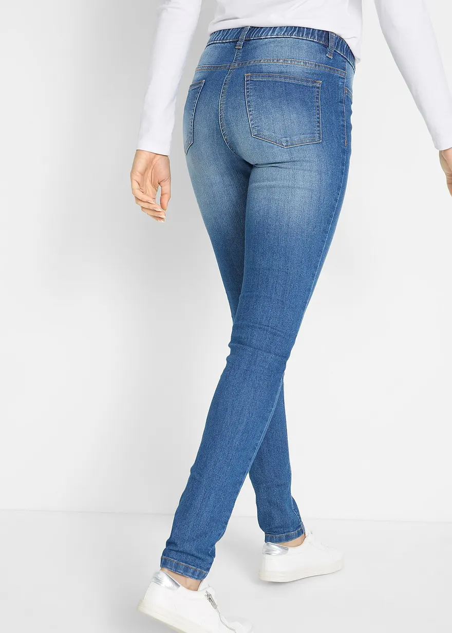 Bonprix Skinny-Jreggings Mit Elastik-Bund Aus Stretch-Qualität Mit Waschung