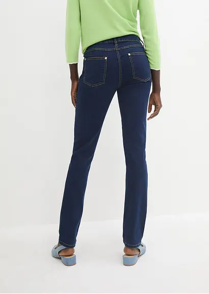 Bonprix Slim-Fit-Jeans Mid Waist Super Stretch - Blau Petite