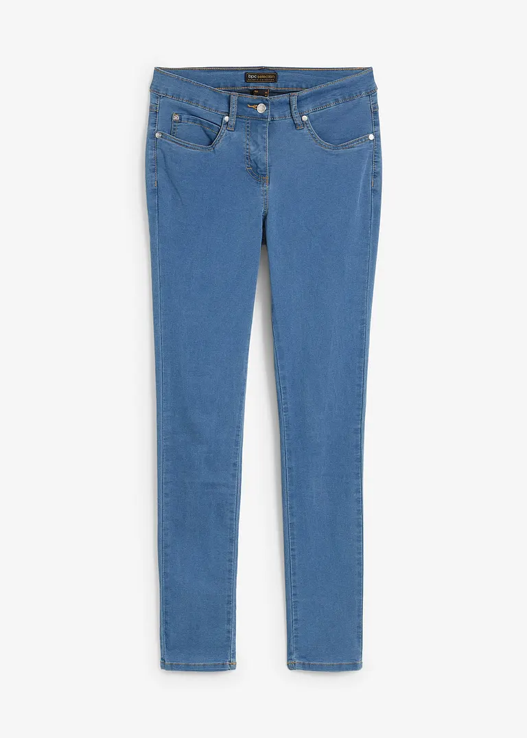 bonprix Slim-Fit-Jeans Mid Waist Super Stretch - blau petite