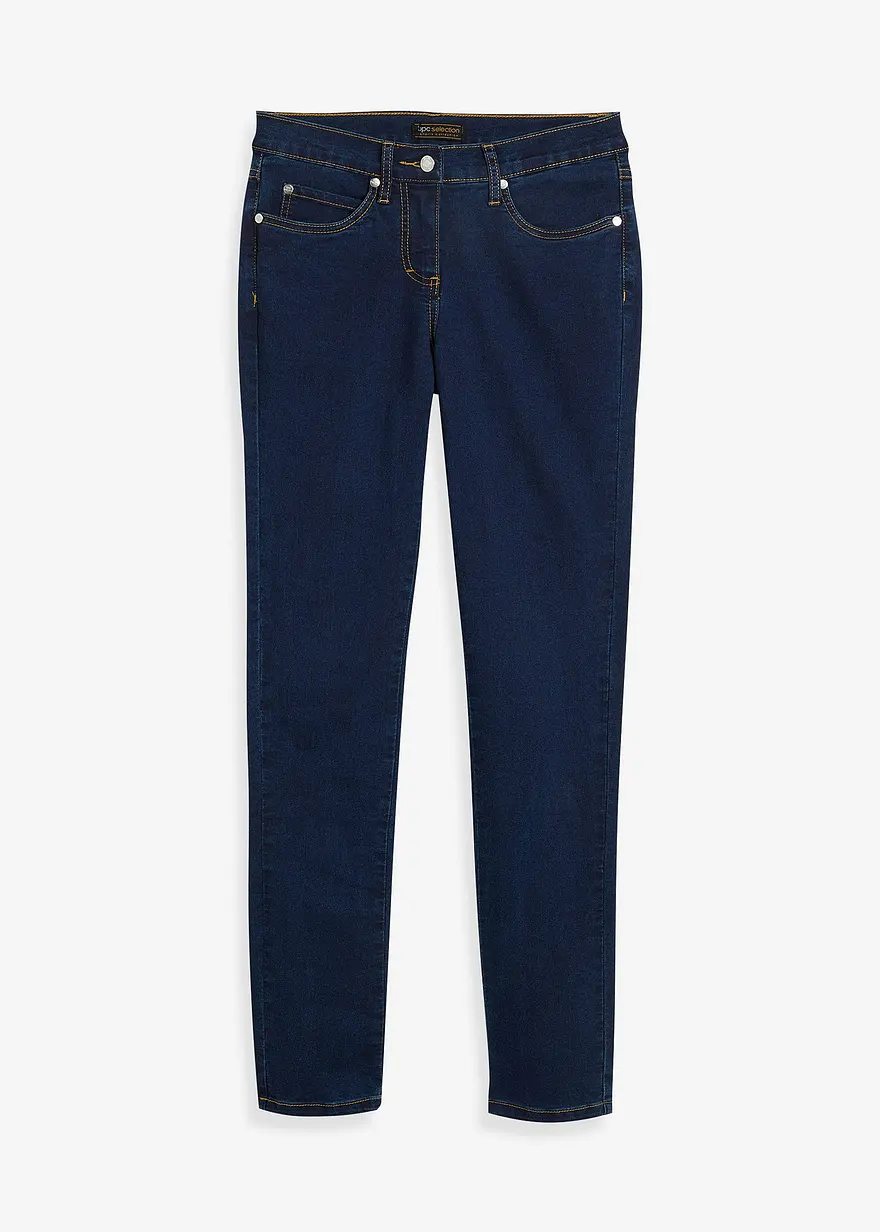 bonprix Slim-Fit-Jeans Mid Waist Super Stretch - blau regular