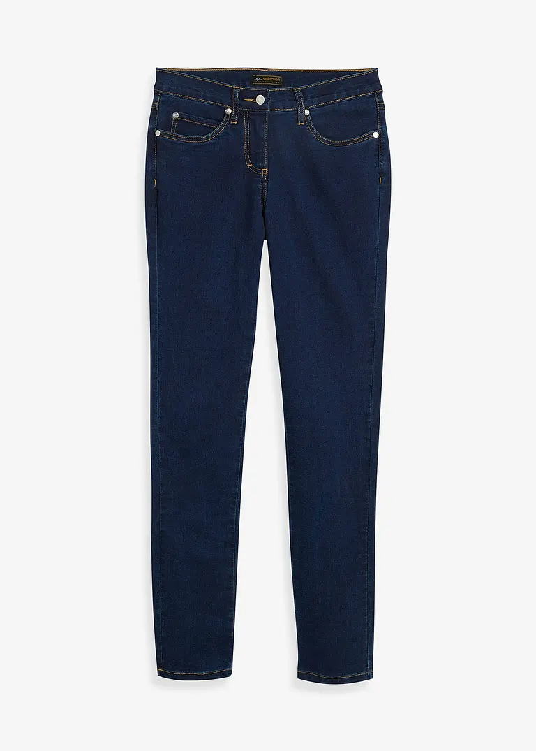 bonprix Slim-Fit-Jeans Mid Waist Super Stretch - blau tall