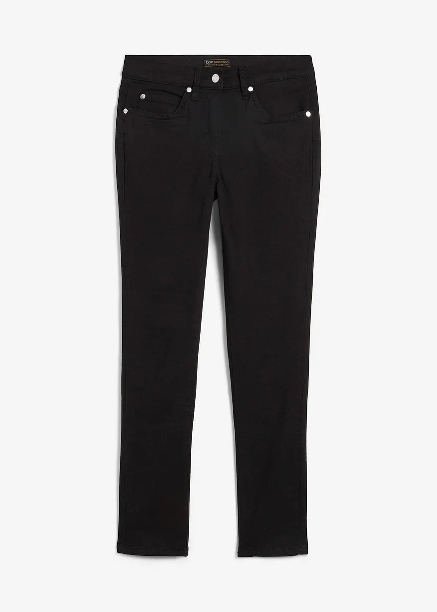 bonprix Slim-Fit-Jeans Mid Waist Super Stretch - schwarz tall