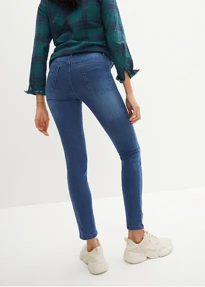 Bonprix Slim Jeans High Waist Shaping - Blau Petite - Damen