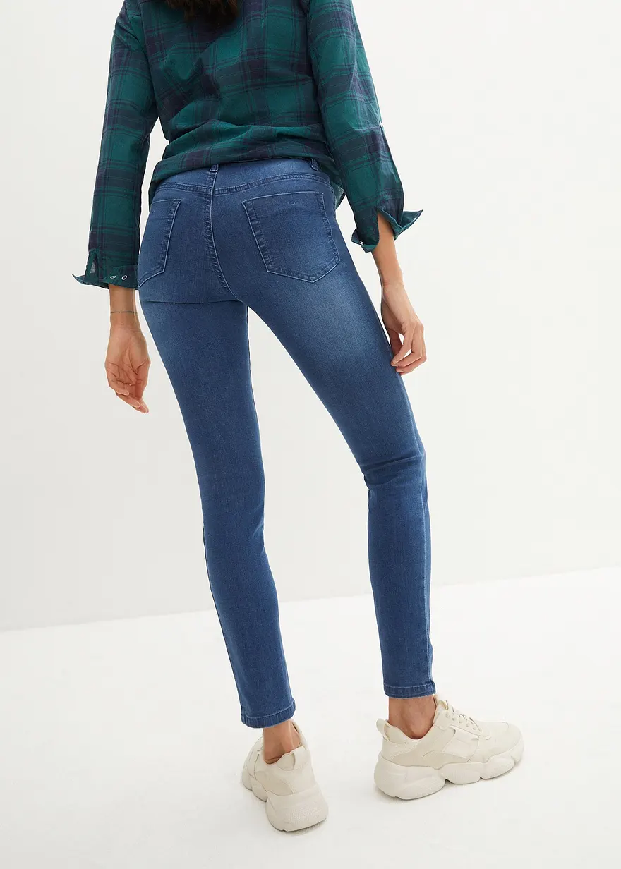 Bonprix Slim Jeans High Waist Shaping - Blau Regular - Damen