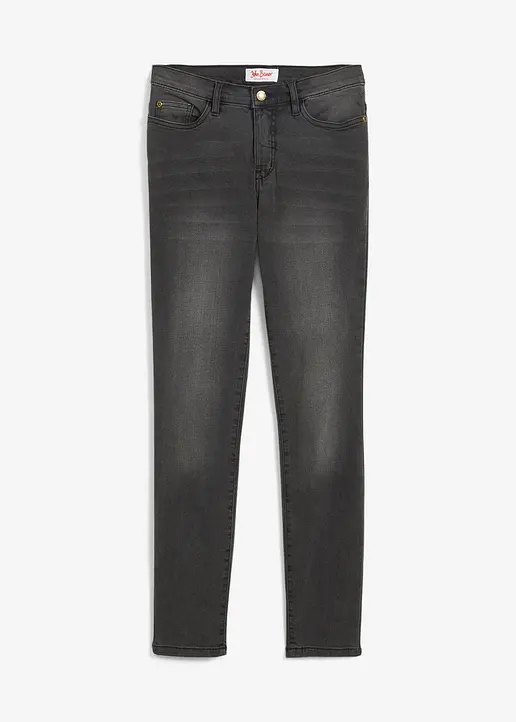 bonprix Slim Jeans High Waist Shaping - schwarz regular