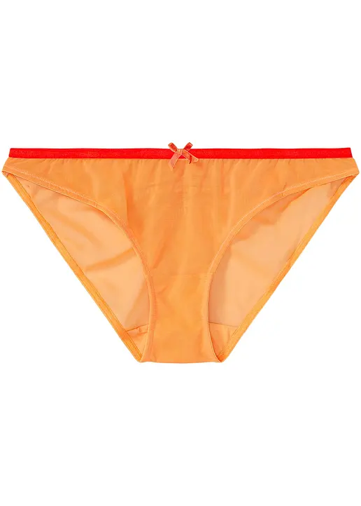 bonprix Slip mit farblich abgesetzter Spitze als Farbhighlight - orange