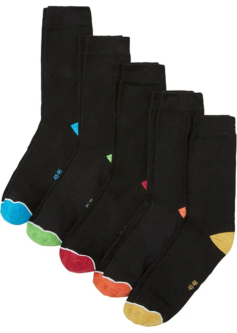bonprix Socken (5er Pack) mit Bio-Baumwolle - schwarz - Damen