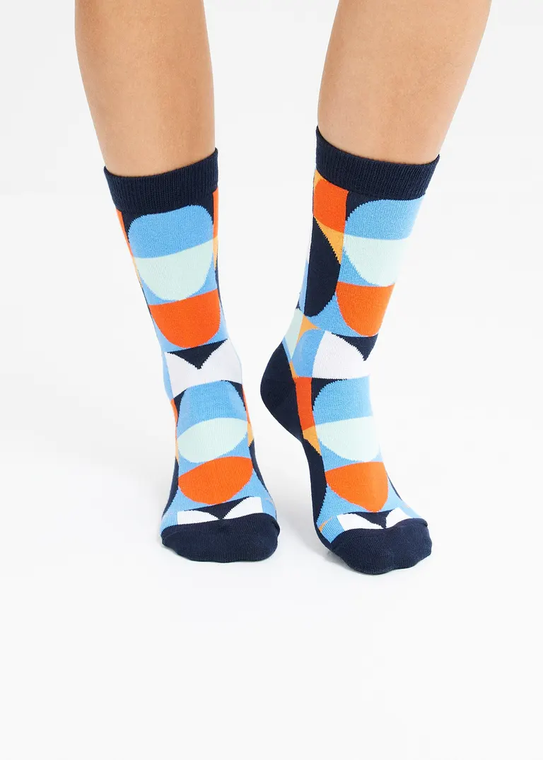 Bonprix Socken Mit Bunten Mustern - Dunkelblau/bunt Gemustert