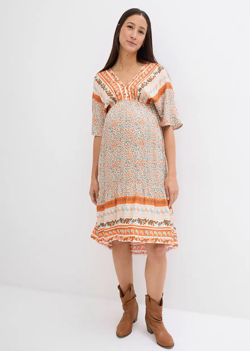 Bonprix Sommerkleid Für Die Schwangerschaft Und Stillzeit - Orange