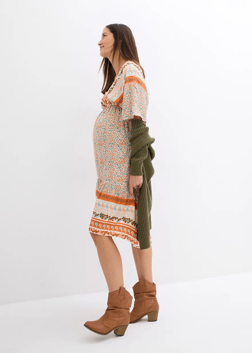 Bonprix Sommerkleid Für Die Schwangerschaft Und Stillzeit - Orange