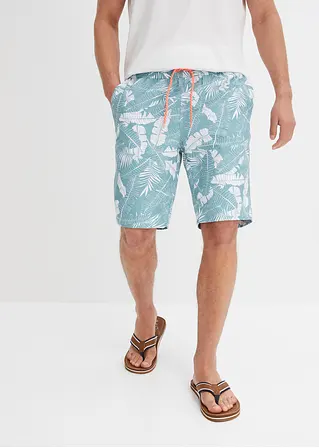 Bonprix Sommerlich Bedruckte Strand-Bermuda - Blau - Herren