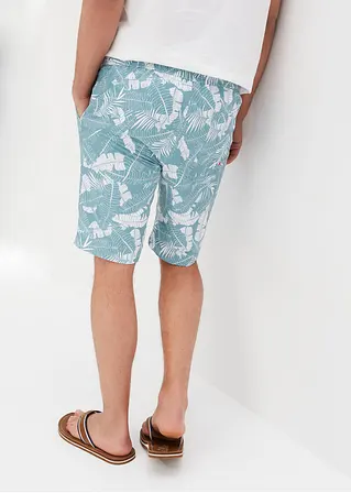 Bonprix Sommerlich Bedruckte Strand-Bermuda - Blau - Herren