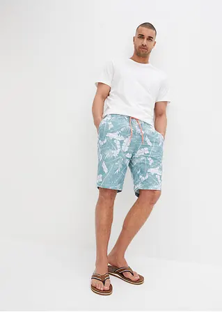 Bonprix Sommerlich Bedruckte Strand-Bermuda - Blau - Herren