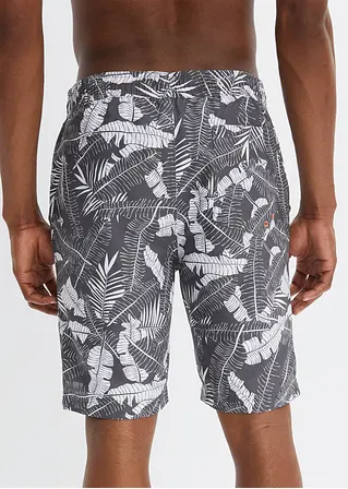 Bonprix Sommerlich Bedruckte Strand-Bermuda - Grau - Herren