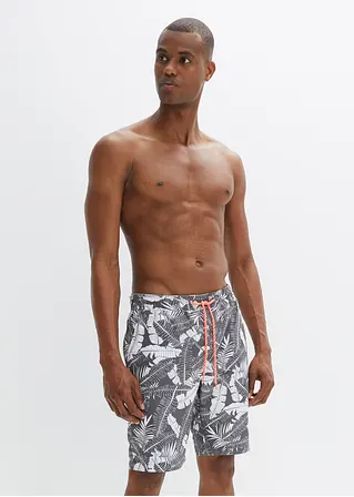 Bonprix Sommerlich Bedruckte Strand-Bermuda - Grau - Herren