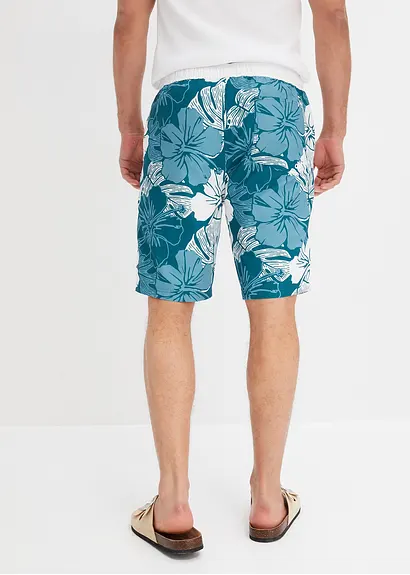 Bonprix Sommerlich Bedruckte Strand-Bermuda - Petrol - Herren