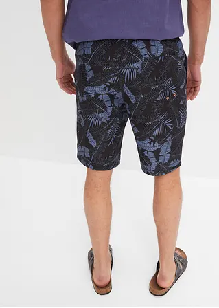 Bonprix Sommerlich Bedruckte Strand-Bermuda - Schwarz - Herren