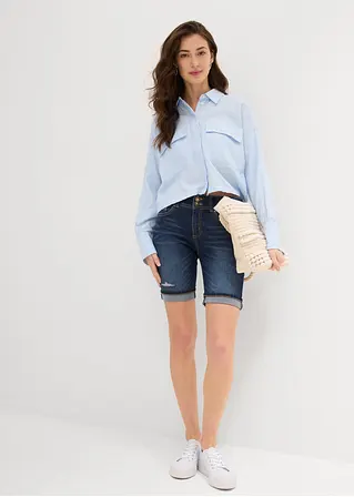 Bonprix Sommerliche Bermuda Mit Attraktiver Passform - Blau Regular