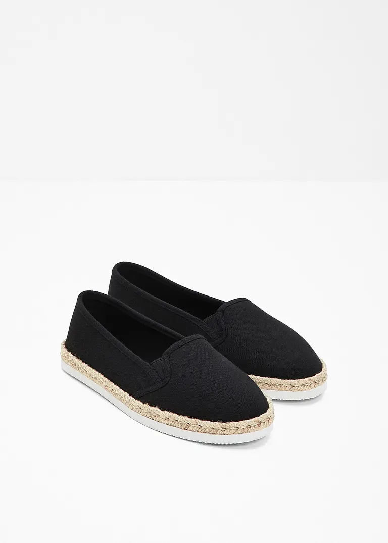 Bonprix Sommerliche Espadrille Mit Leichter Laufsohle - Schwarz